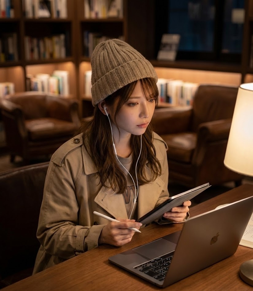 【恋とか愛とかやさしさなら】をオーディブルを楽しむ女性