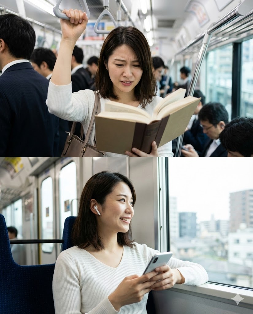 300ページのハードカバーは重い！スマホ1台でまるごと聴けるうれしいポイント