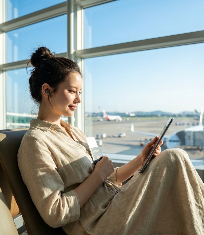 変な家2をオーディブルで聴く女性